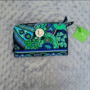 Vera Bradley Turn Lock Wallet Blue Rhapsody